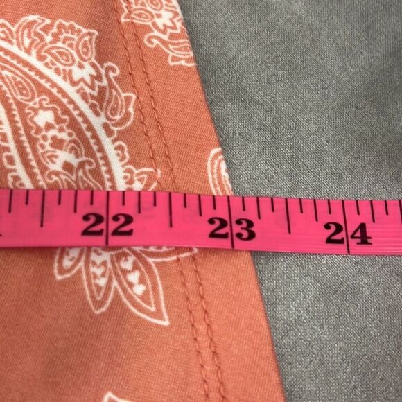 Papermoon Paisley Print Tank Top Orange Strappy Back Medium Petite NWT Boho - Picture 9 of 9